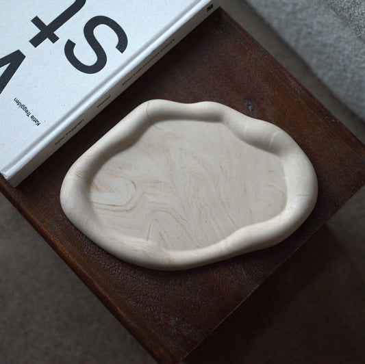Marble-Effect Cloud Jewellery Tray