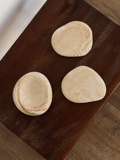 Irregular Round Stone Effect Coaster Set