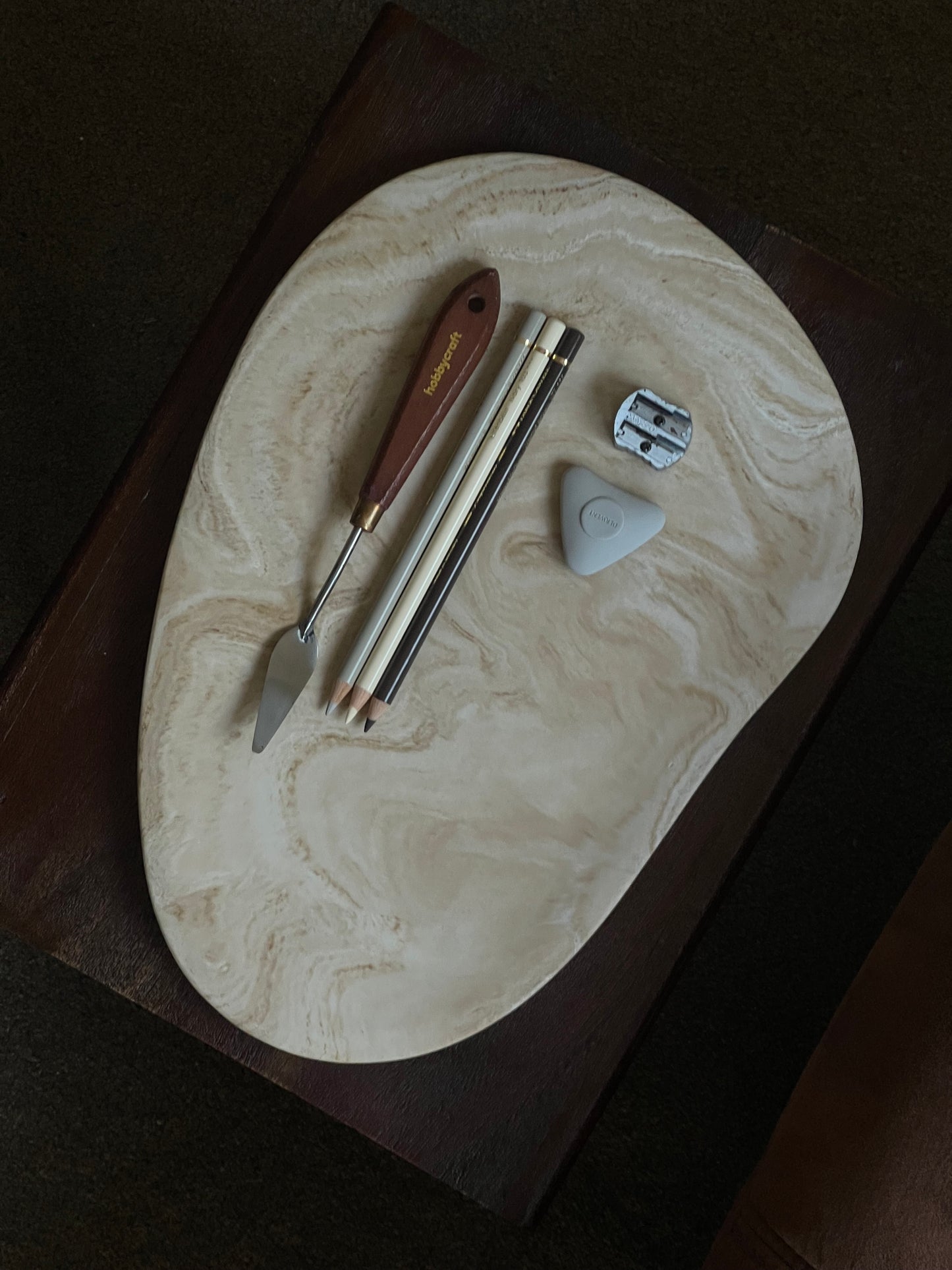 Large Marble Effect Tray