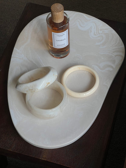 Large Marble Effect Tray