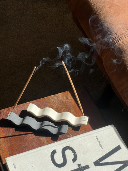 Wavy Incense Holder Pair