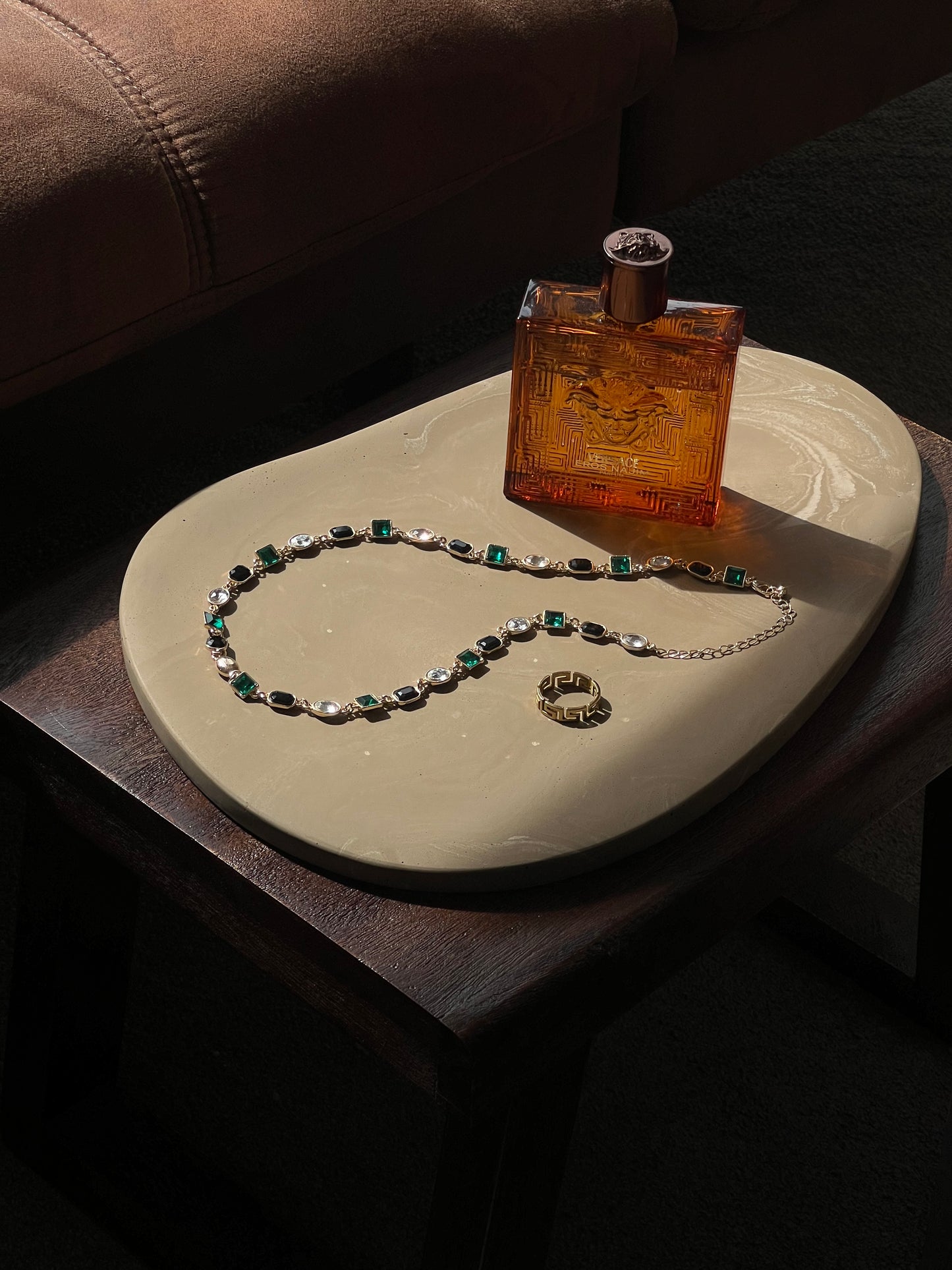 Large Marble Effect Tray