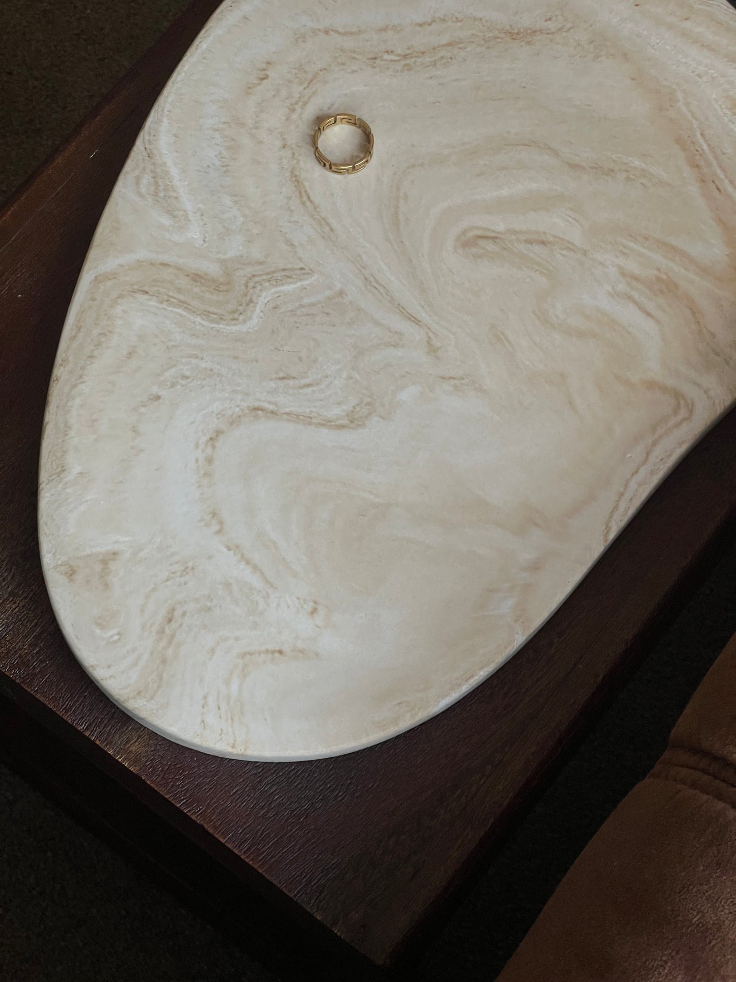 Large Marble Effect Tray