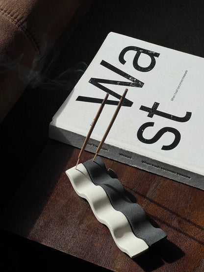 Wavy Incense Holder Pair