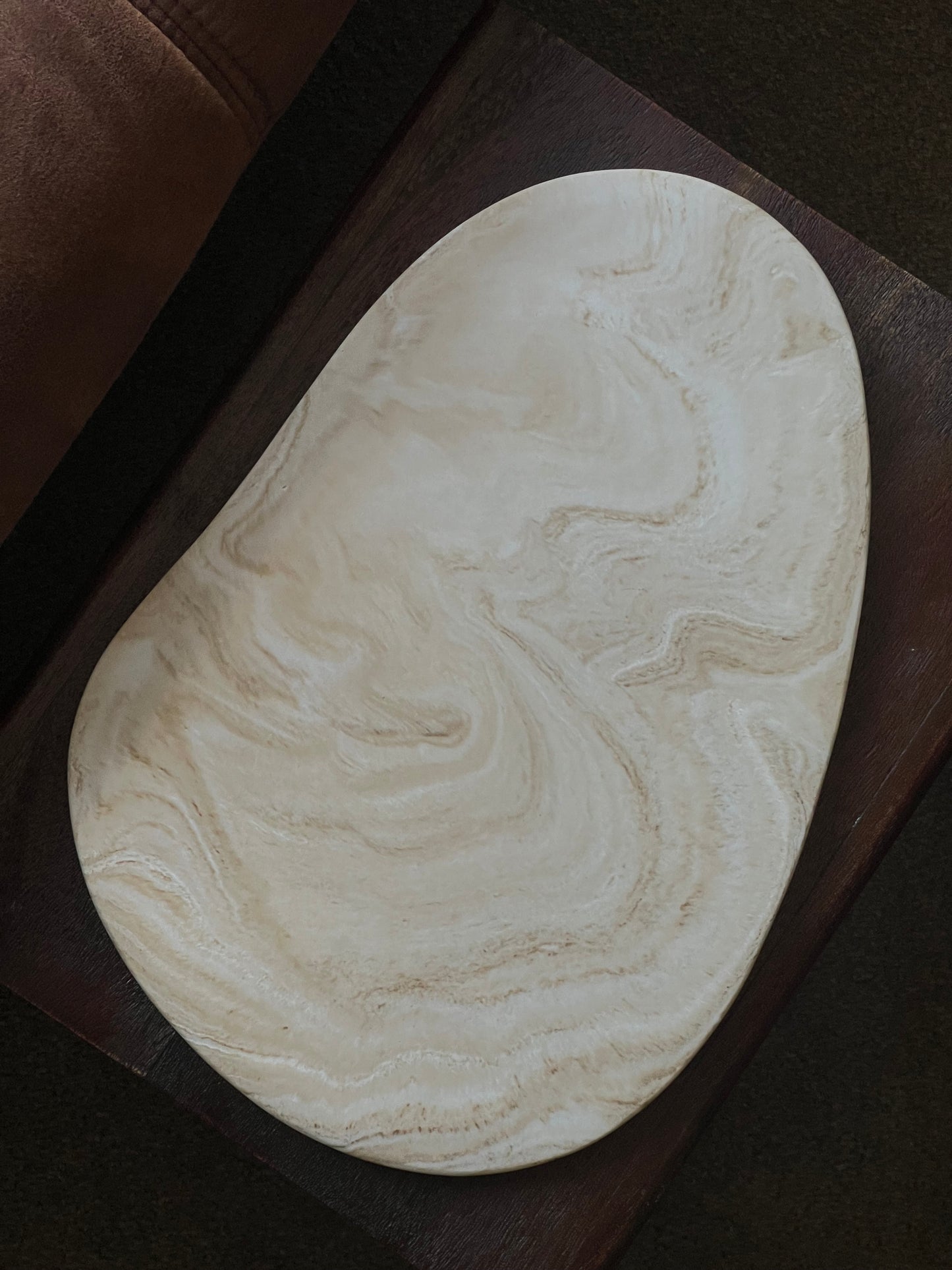 Large Marble Effect Tray