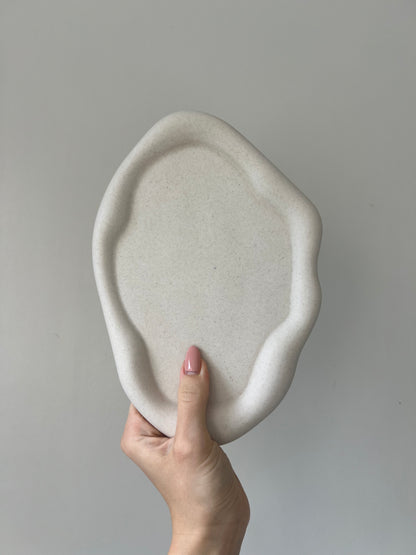 Marble-Effect Cloud Jewellery Tray