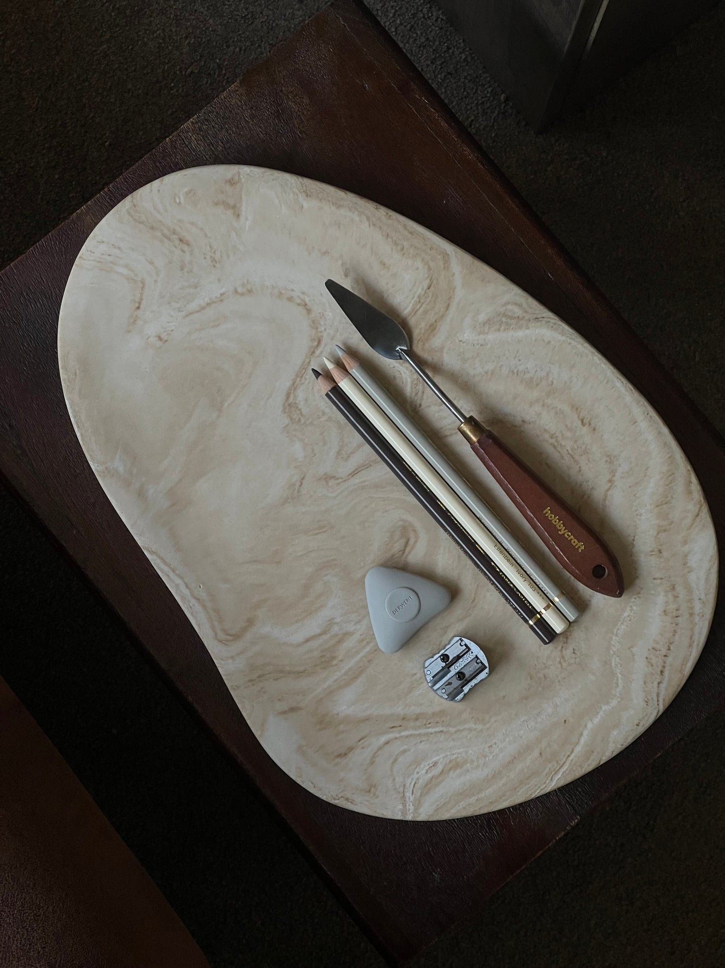 Large Marble Effect Tray