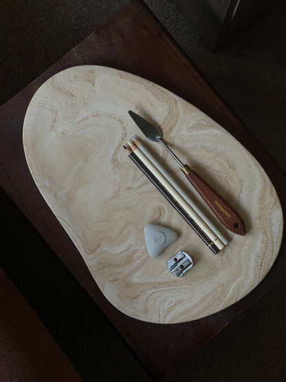 Large Marble Effect Tray