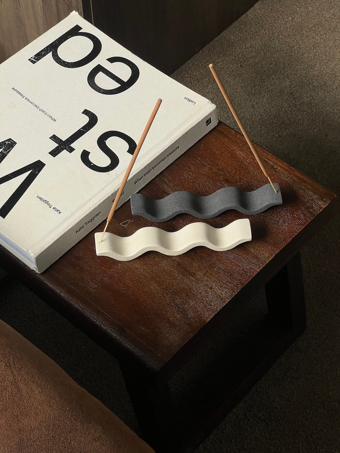 Wavy Incense Holder Pair
