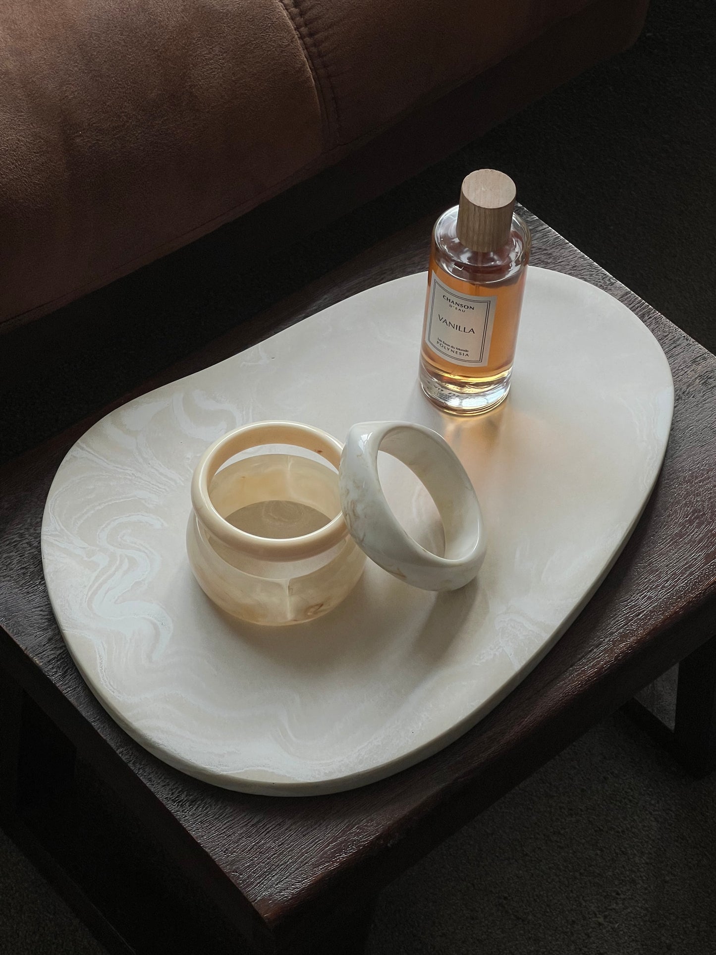 Large Marble Effect Tray
