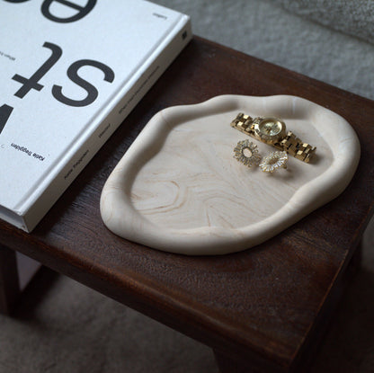 Marble-Effect Cloud Jewellery Tray