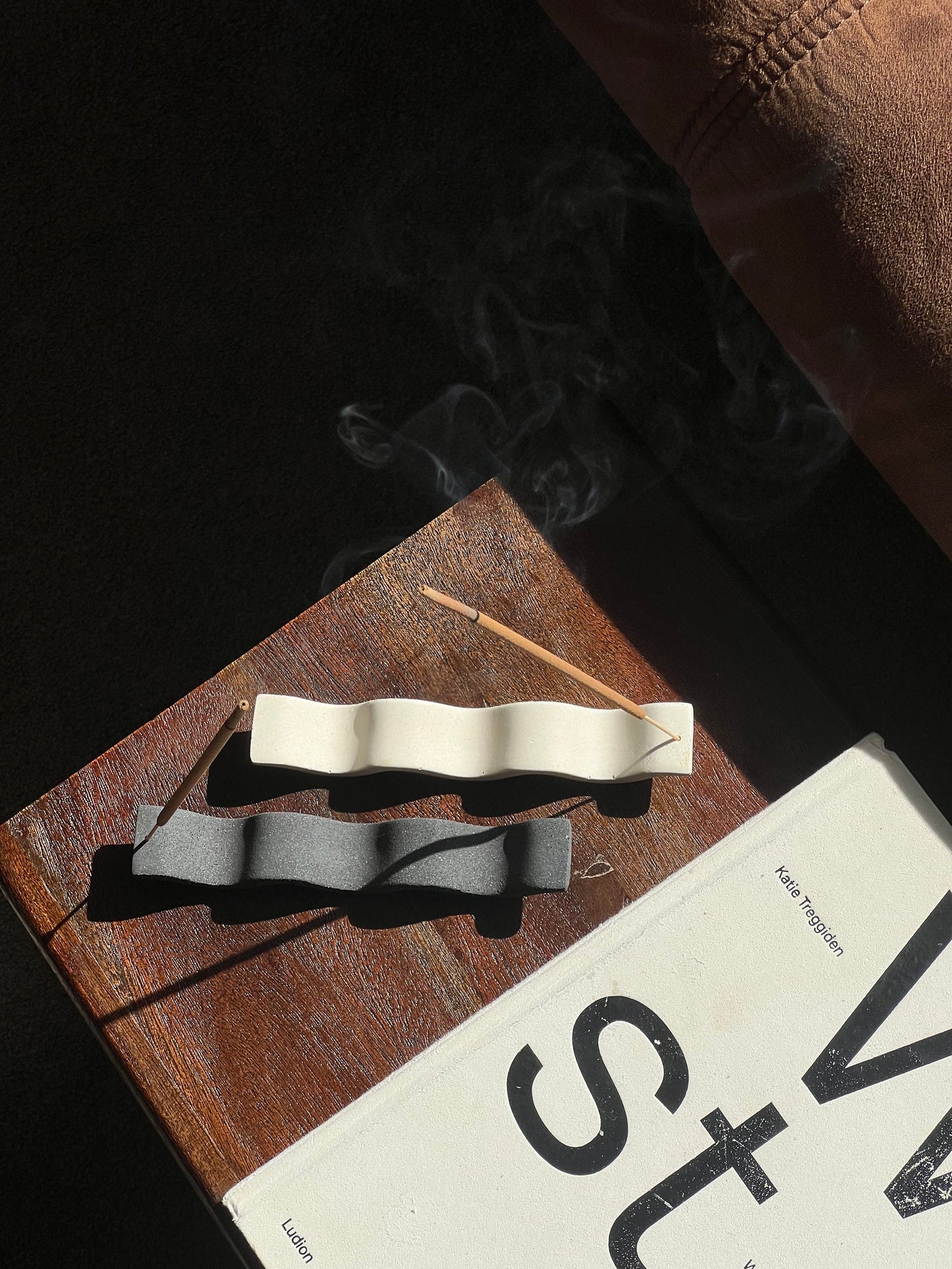Wavy Incense Holder Pair