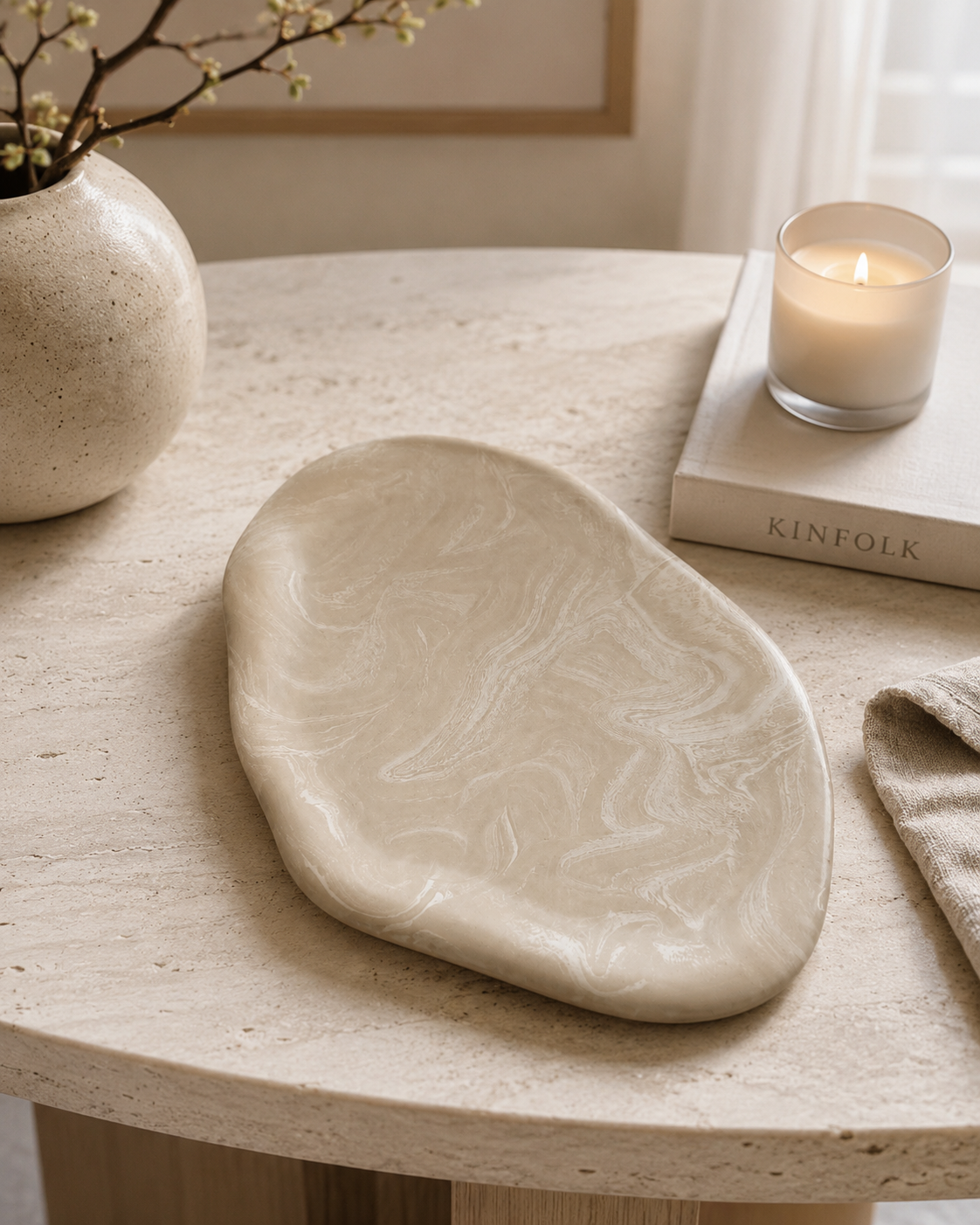 Marble Cloud Trays