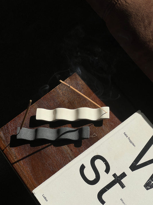 Wavy Incense Holder Pair